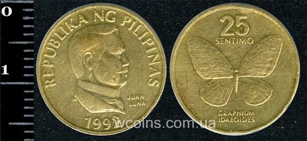 Монета Філіппіни 25 сентимо 1992