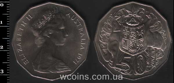 Монета Австралія 50 центів 1971