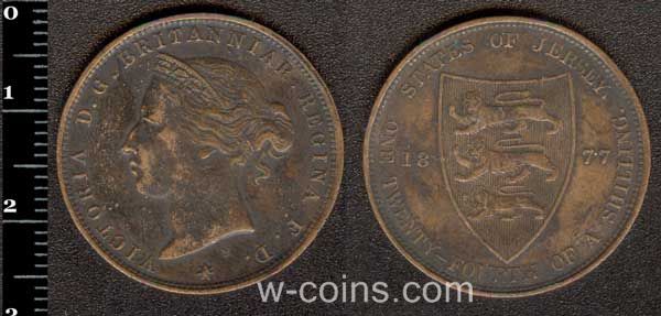 Монета Джерсі 1/24 шилінга 1877