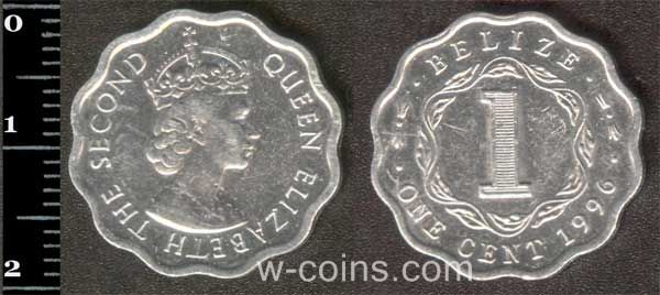 Монета Беліз 1 цент 1996