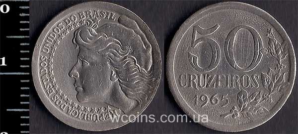 Монета Бразілія 50 крузейро 1965