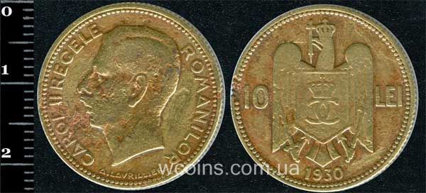 Монета Румунія 10 лей 1930