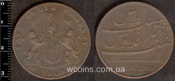Монета Індія 20 кеш 1808