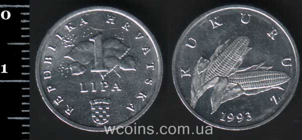 Монета Хорватія 1 ліпа 1993
