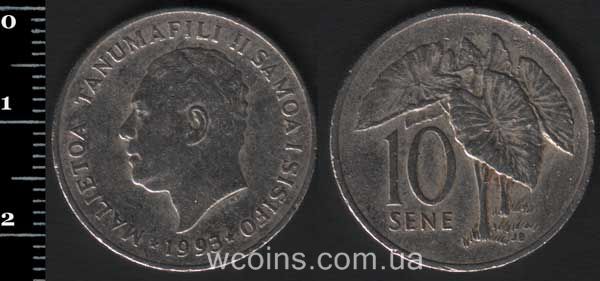 Монета Самоа 10 сене 1993