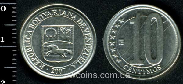 Монета Венесуела 10 сентимо 2007