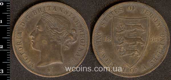 Монета Джерсі 1/12 шилінга 1888