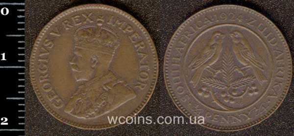 Монета Південна Африка фартинг 1924