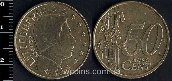 Монета Люксембург 50 євро центів 2003