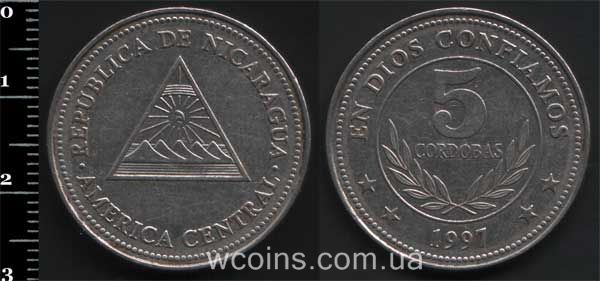 Монета Нікарагуа 5 кордоб 1997