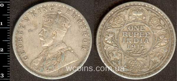 Монета Індія 1 рупія 1917