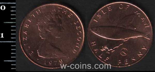Монета Мен 1/2 пенні 1979