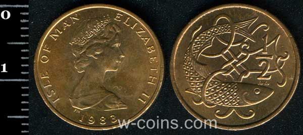 Монета Мен 1/2 пенні 1983