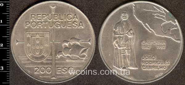 Coin Portugal 200 escudos 1992