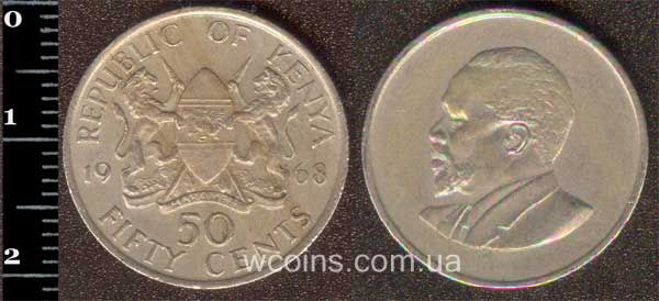 Coin Kenya 50 cents 1968