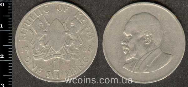 Монета Кенія 1 шилінг 1968