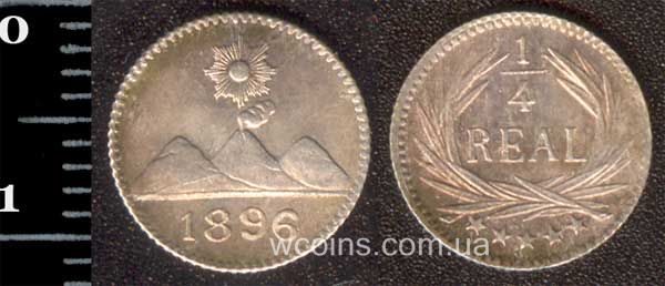 Монета Гватемала 1/4 реала 1896