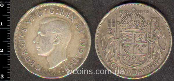 Coin Canada 50 cents 1944