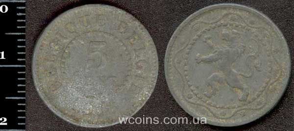 Монета Бельґія 5 сантимів 1915