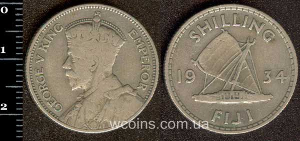 Монета Фіджі 1 шилінг 1934