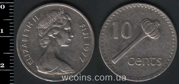 Монета Фіджі 10 центів 1977