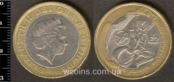 Монета Великобританія 2 фунта 2002