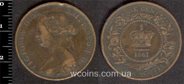 Монета Провинції Канади 1 цент 1861