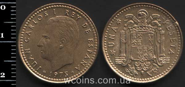 Coin Spain 1 peseta 1975
