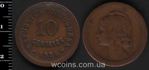 Монета Портуґалія 10 cентавос 1925