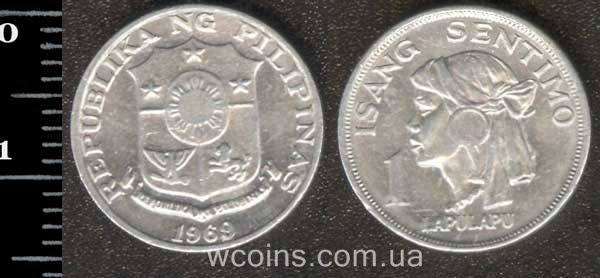Монета Філіппіни 1 сентимо 1969