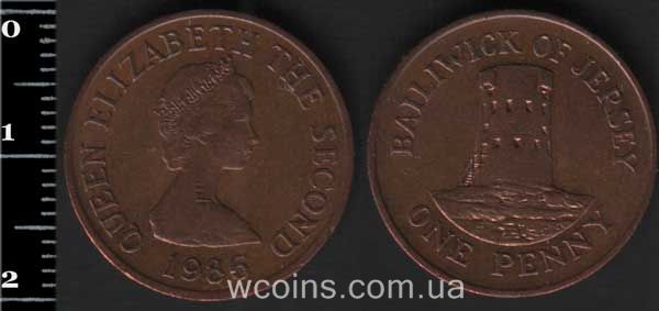 Монета Джерсі 1 пенні 1986