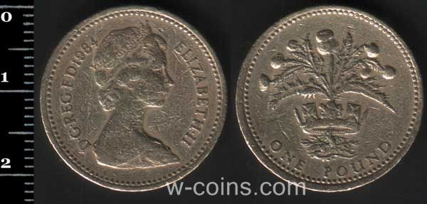 Монета Великобританія 1 фунт 1984