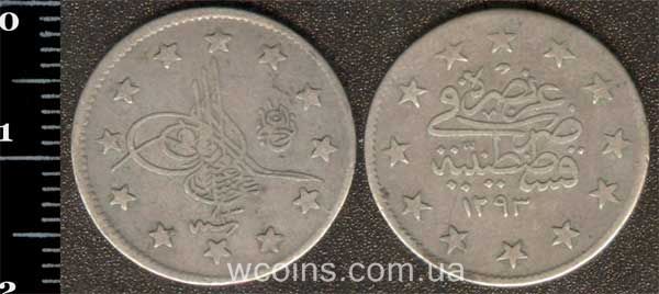 Монета Турція 2 куруша 1897