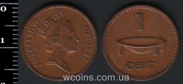Монета Фіджі 1 цент 1987