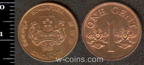 Монета Сінґапур 1 цент 1989