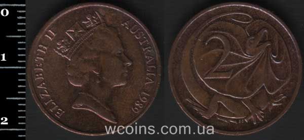 Монета Австралія 2 цента 1989