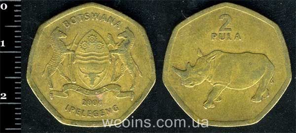 Монета Ботсвана 2 пула 2004