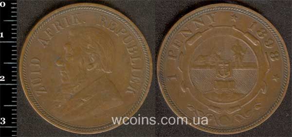 Монета Південна Африка 1 пенні 1898