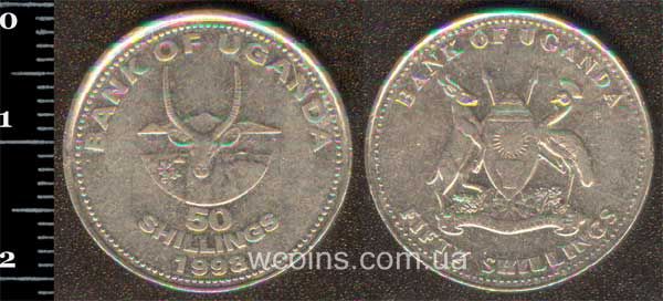 Монета Уганда 50 шилінгів 1998