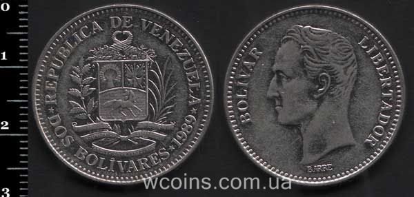 Coin Venezuela 2 bolívare 1989