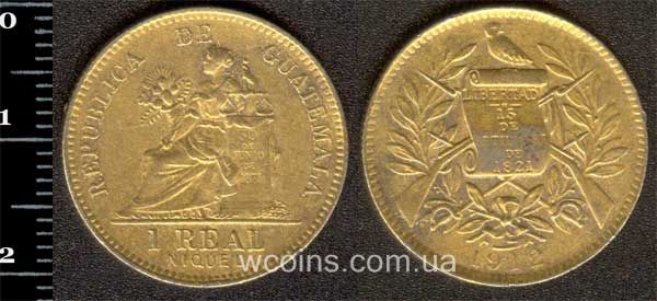 Монета Гватемала 1 реал 1912