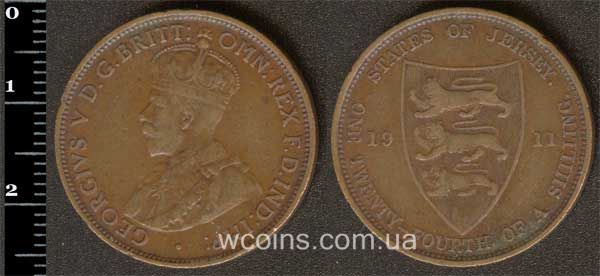 Монета Джерсі 1/24 шилінга 1911