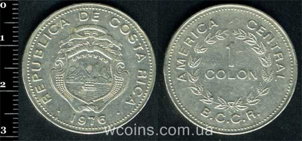 Монета Коста-Ріка 1 колон 1976