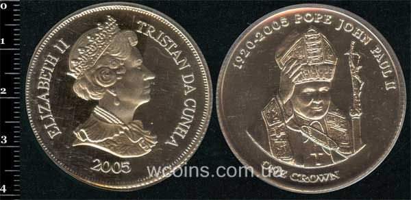 Монета Тристан-да-Кунья 1 крона 2005