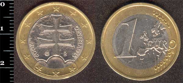 Монета Словаччина 1 євро 2009