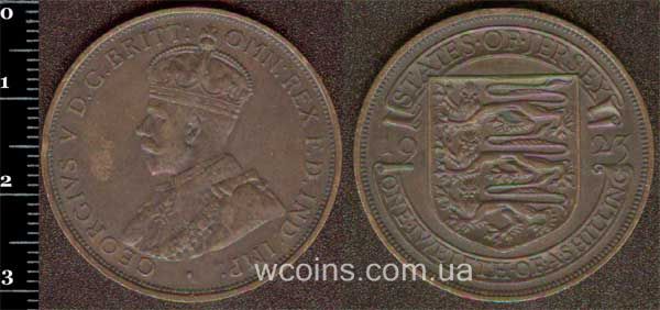 Монета Джерсі 1/12 шилінга 1923