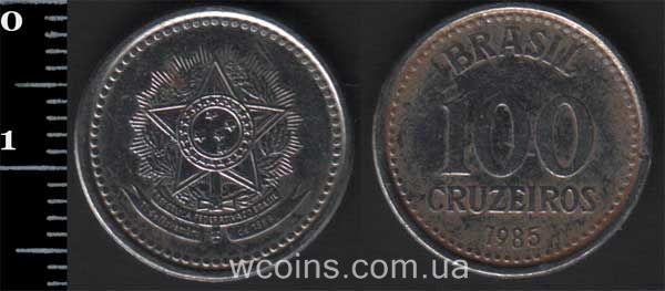 Монета Бразілія 100 крузейро 1985