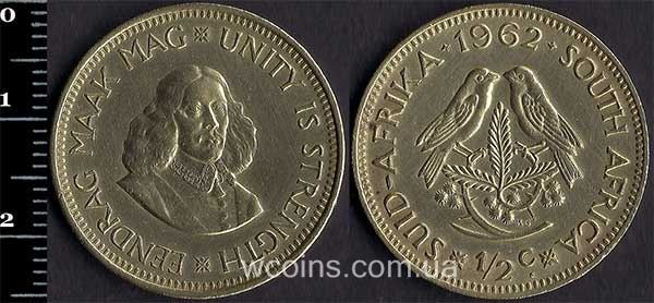Монета Південна Африка 1/2 цента 1962