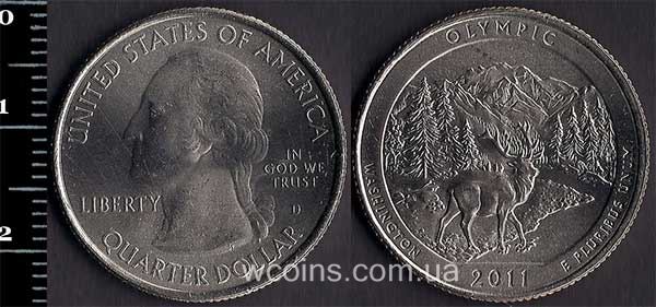 Монета США 25 центів 2011 Олімпік