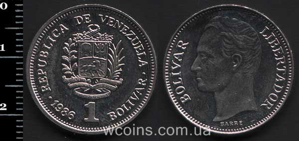 Монета Венесуела 1 болівар 1986